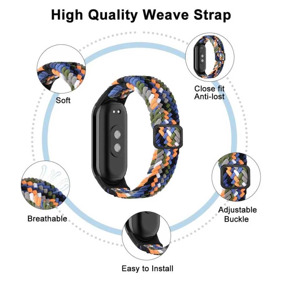 Фотография №2 товара Ремешок для Mi Band 10 9 8, браслет, аксессуары для