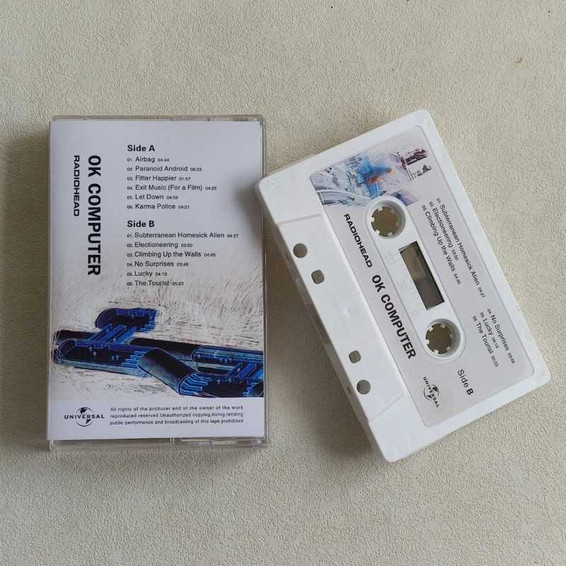 Музыкальная лента Radiohead Thom Yorke, альбом OK Computer, кассеты, косплей-аксессуары, Walkman, автомобильный рекордер, саундтреки, музыкальная коллекция для вечеринок Музыка, компакт-диски и виниловые пластинки
