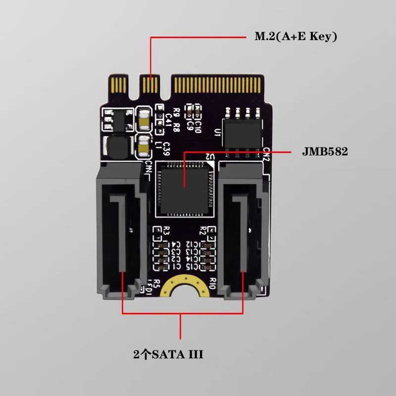 Фотография №3 товара Карта расширения M2 к SATA 3.0 КЛЮЧ A + E