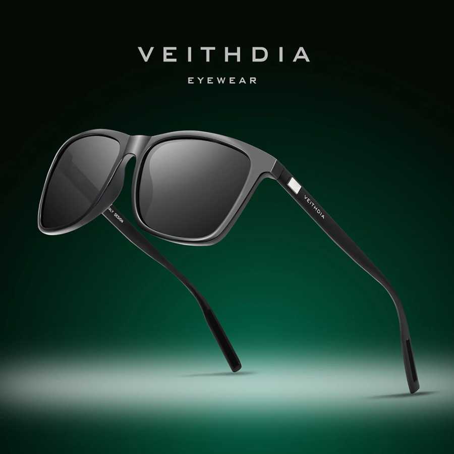 Бренд VEITHDIA, солнцезащитные очки унисекс, Ретро стиль, алюминий + TR90, солнцезащитные очки, поляризованные линзы, винтажные Очки и аксессуары