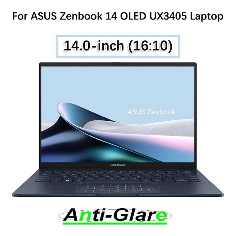 Ультрапрозрачная/Антибликовая Защита для экрана ASUS Zenbook 14 OLED (UX3405) UX3405MA ноутбук 14 дюймов 16:10, 2 шт. Аксессуары для ноутбуков