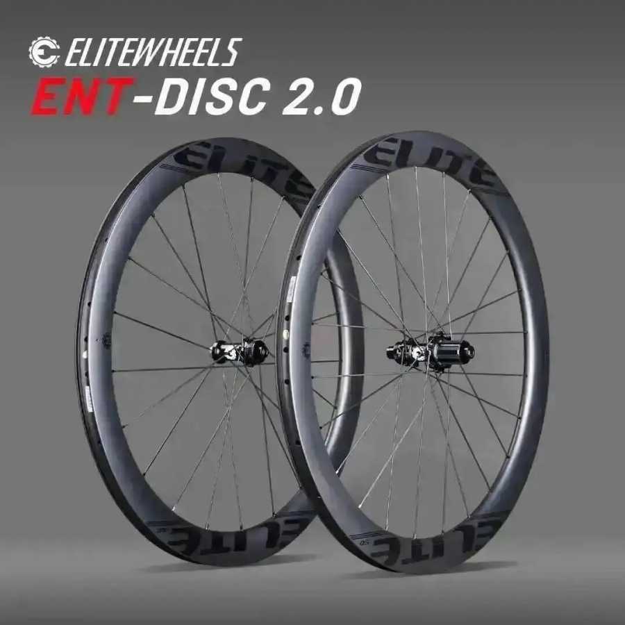 Карбоновые колеса ELITEWHEELS ENT 2.0 с дисковыми тормозами, 700c, с центральным креплением, для шоссейных велосипедов, комплект колес для шоссейных гонок, качество UCI. Велоспорт