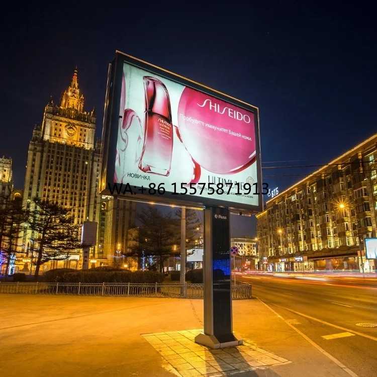 P10 1M X 2M Videotron Outdoor 96X96 P5 Bill Board Out Door Painel De Полноцветный цифровой рекламный щит для дорожной стороны Коммерческое оборудование