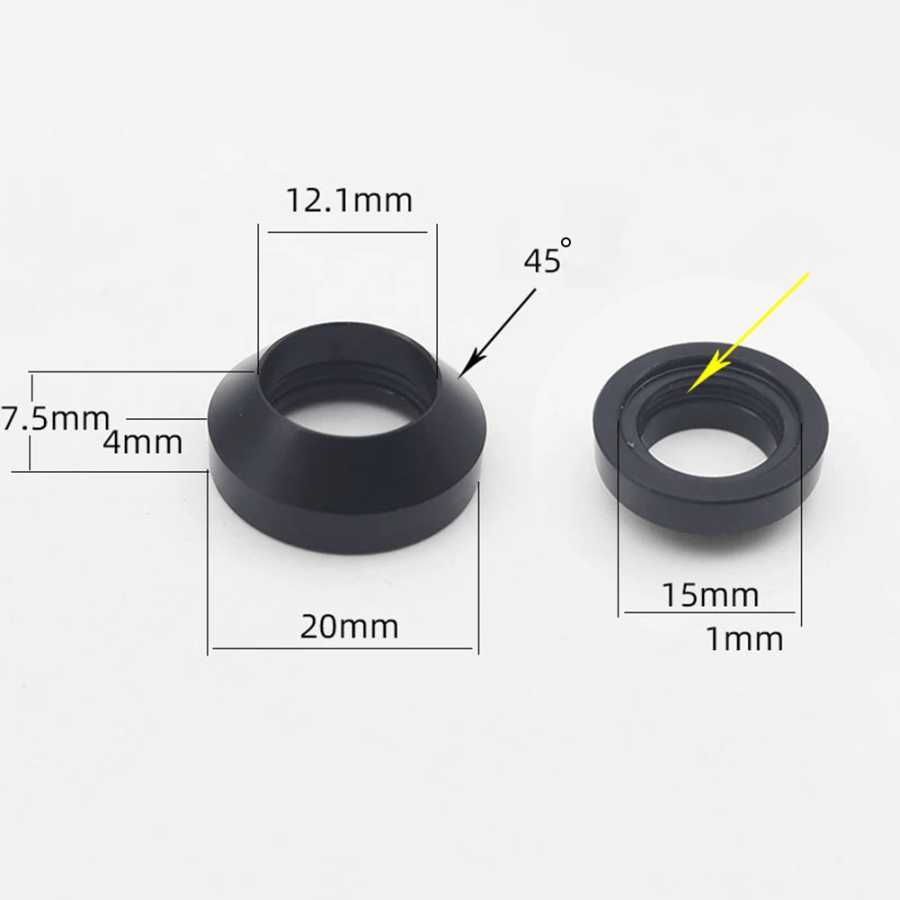 Велосипедная шайба сквозная ось M12x3/7.5mm M15x0.2/5mm Ступицы оси плоские/конические шайбы Горные велосипеды Аксессуары для горного и шоссейного велоспорта Велоспорт