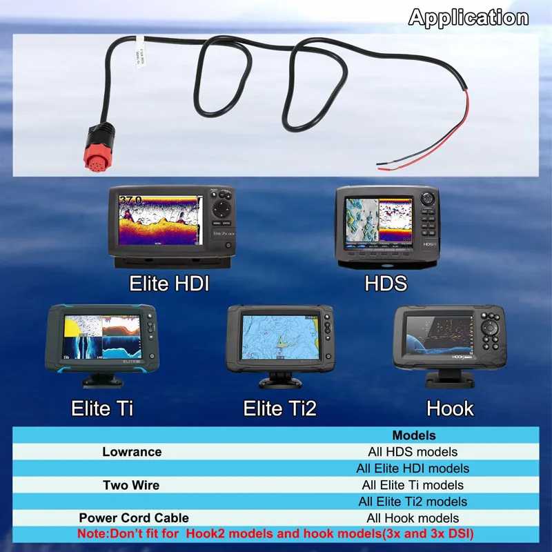 Фотография №1 товара Запасной силовой кабель HDS/Elite/Hook: 000-14041-001,3 футов, 2-проводная мощность подходит только