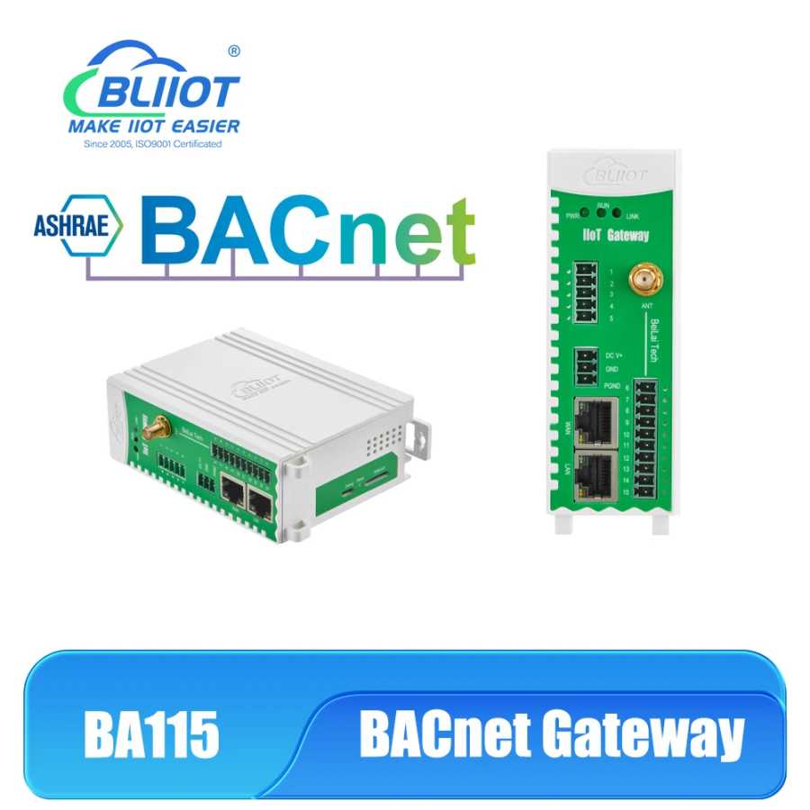 Конвертер BACnet MS/TP BACnet/IP для автоматизации зданий поддерживает порт RS485 и Ethernet Сетевое оборудование