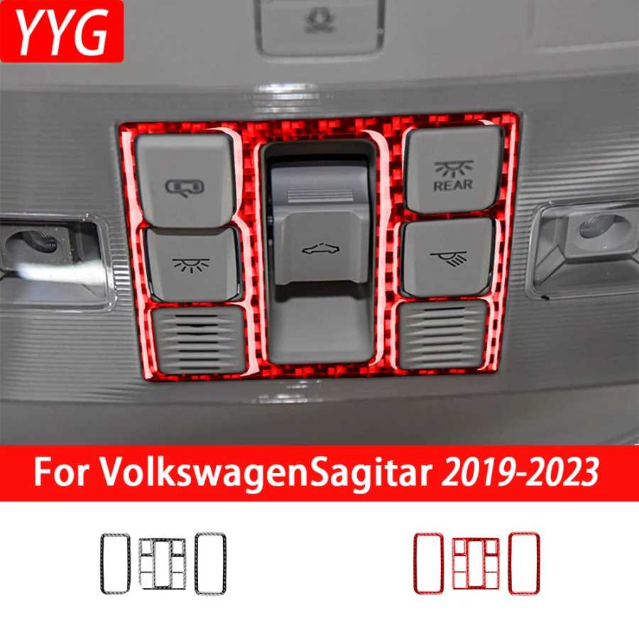 Для Volkswagen Sagitar 2019-2023 чехол для декора салона автомобиля аксессуары наклейки лампа для чтения из углеродного волокна защитное украшение Аксессуары для салона