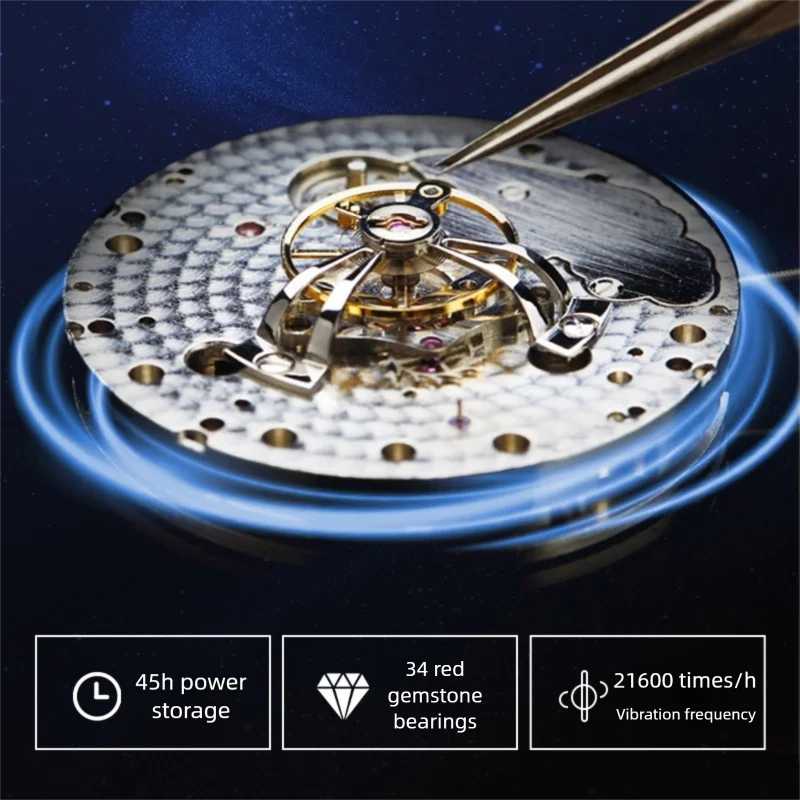 Фотография №2 товара Мужские механические часы Shanghai Tourbillon Sky Dome 43 мм с