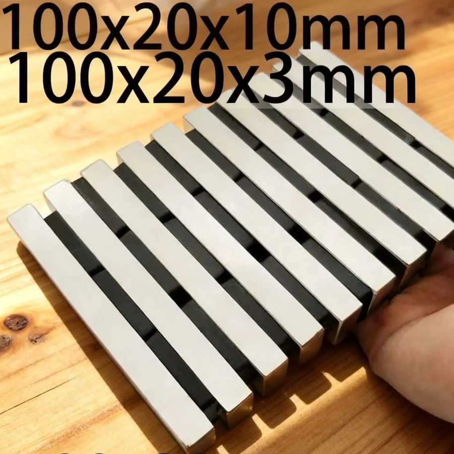 N52/N35 Квадратный блок стержня генератора 100x10x3/5/10 Магниты сильного поколения для холодильника Science Motor Project Крепеж и скобяные изделия