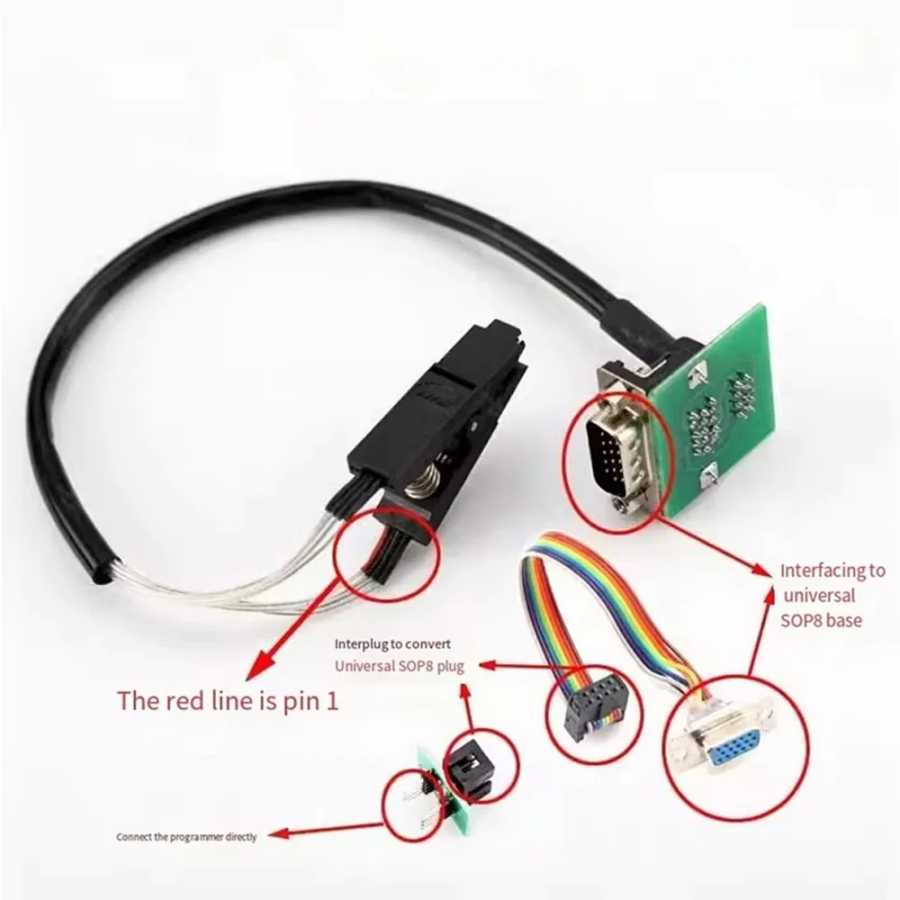 Фотография №4 товара Адаптер Фем BDC универсальный зажим SOP8 для инструмента Xhorse Key
