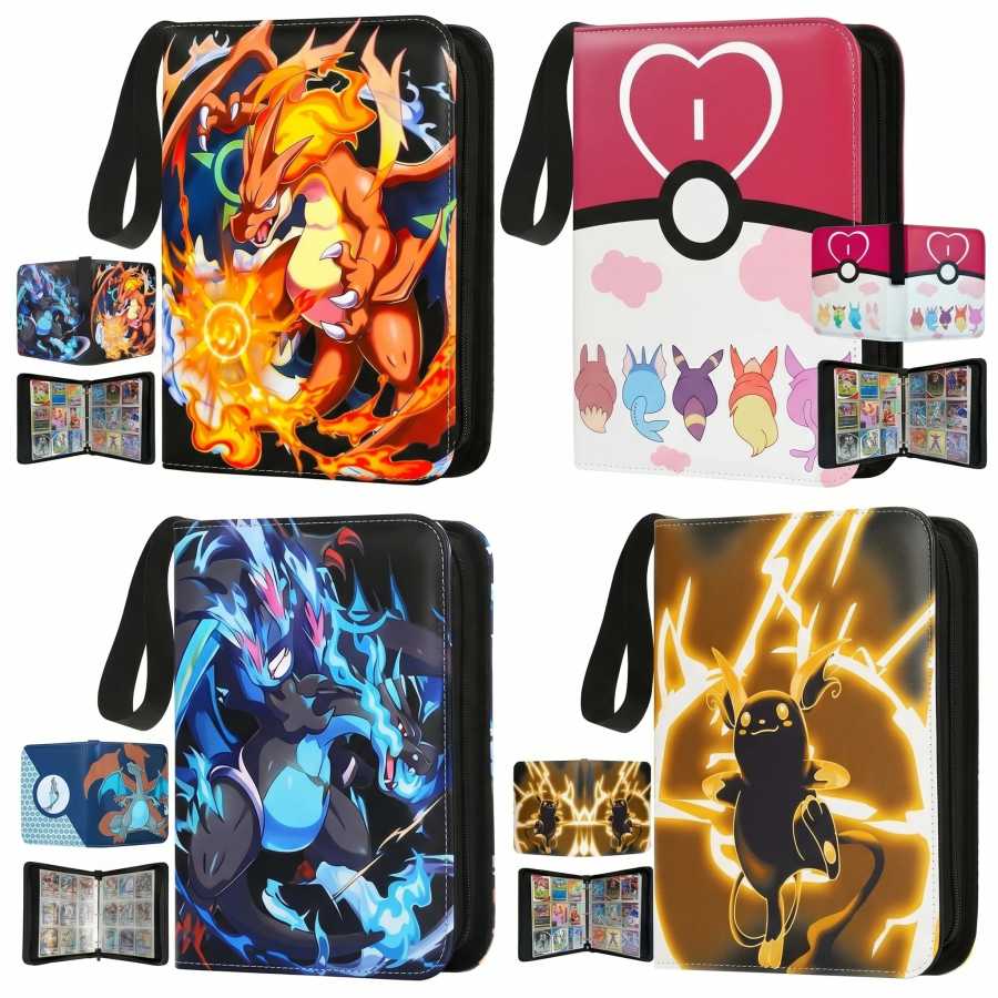 Альбом для карт Pok&eacute;mon TCG на 49 карманов, на молнии, с отрывными листами, для хранения коллекционных карт, держатель для Пикачу, подарок Товары АСГ