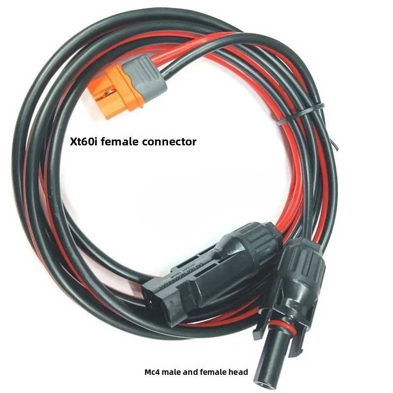 Фотография №4 товара Солнечный разъем 1/2/3 м к адаптеру XT60I-F, кабель 12AWG, подключение