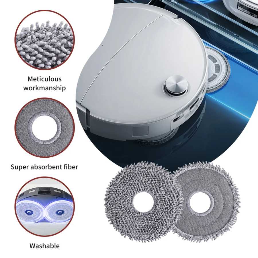 Фотография №2 товара Подушечки для мытья полов для Roborock Saros 10R/S9 MaxV Slim/G20S