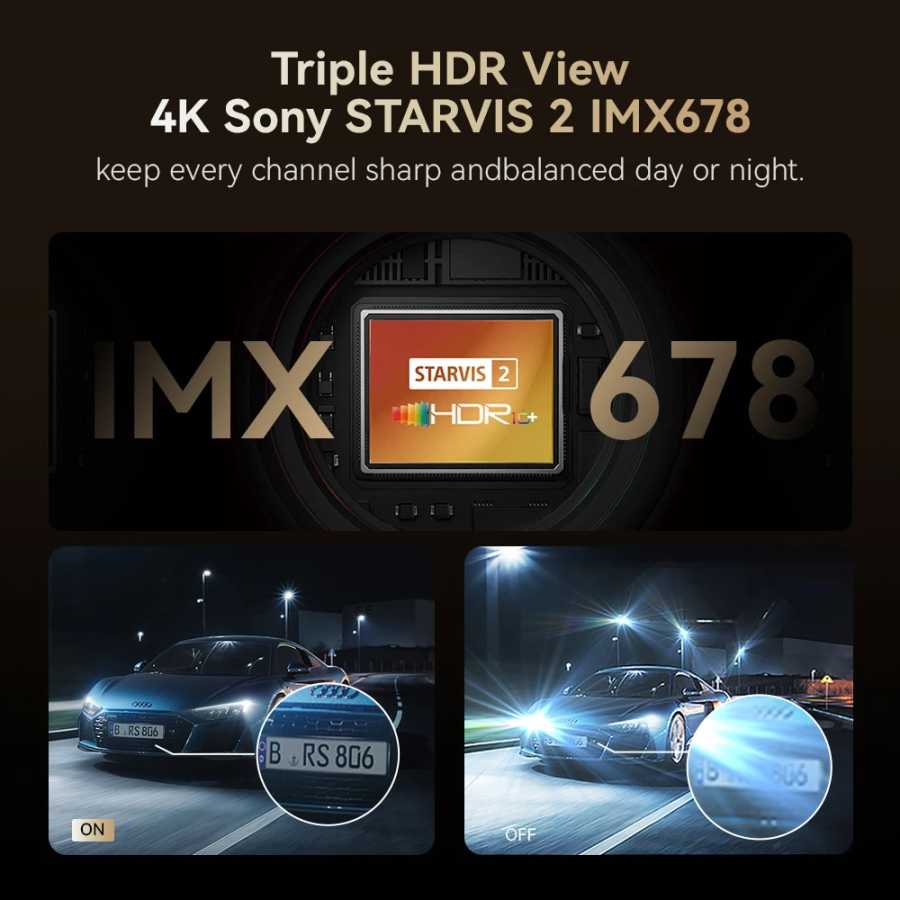 Фотография №1 товара DDPAI Новый Z90Pro 4K+2K Передняя и задняя автомобильная видеорегистратор Dual