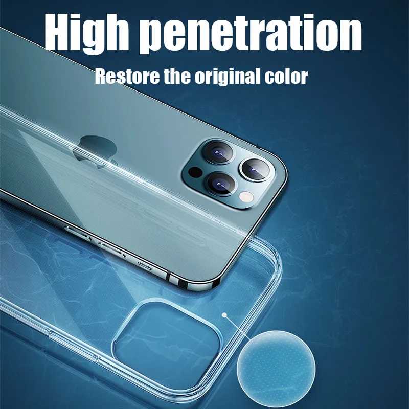 Фотография №3 товара Ультратонкий прозрачный чехол для телефона iPhone 11, 12, 13, 14,