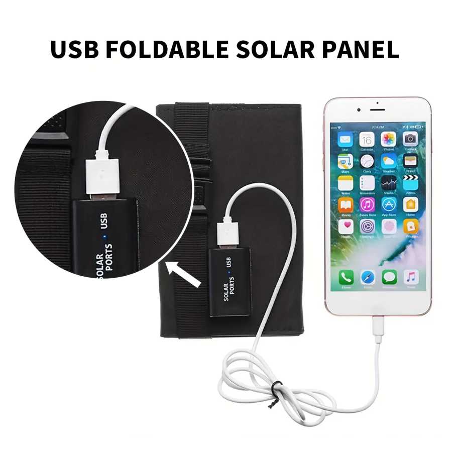 Фотография №3 товара Портативная солнечная панель 5В USB Type-C, гибкий складной комплект для