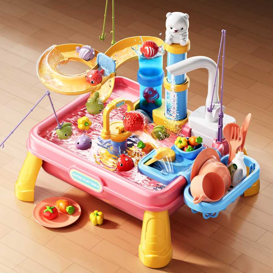 Электрическая игрушка-раковина, кухонный игровой набор, детская водная игра, ролевая игра с фруктами, овощами, едой, магнитной рыбалки для мальчиков и девочек Ролевые и игровые наборы