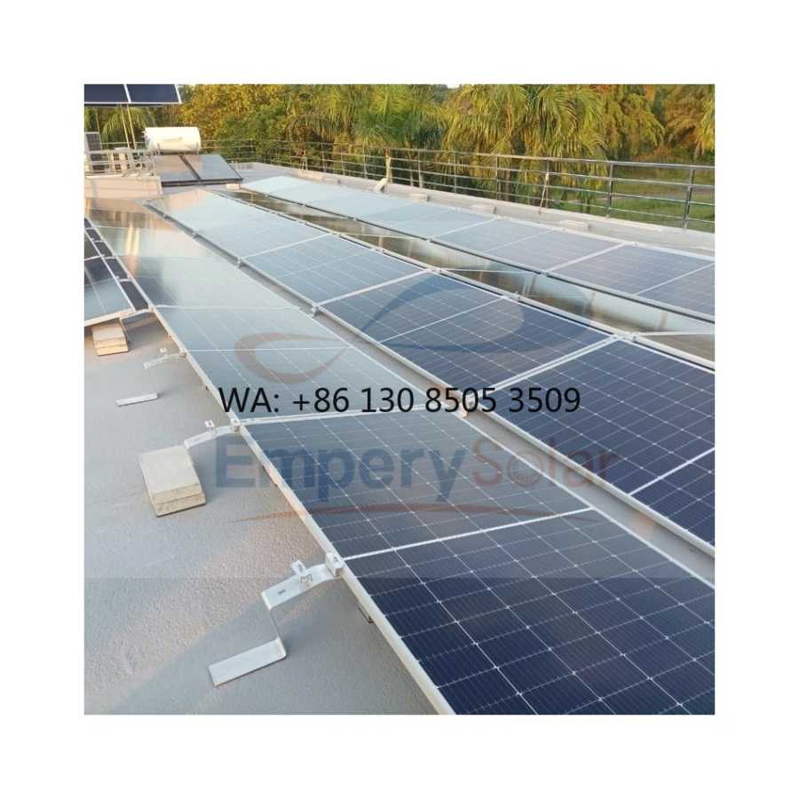 Система крепления солнечных панелей Emperysolar для крыш: анодированные алюминиевые зажимы-крюки для каркасных фотоэлектрических модулей, для черепичных крыш, ветровая нагрузка 60 м/с Электрика