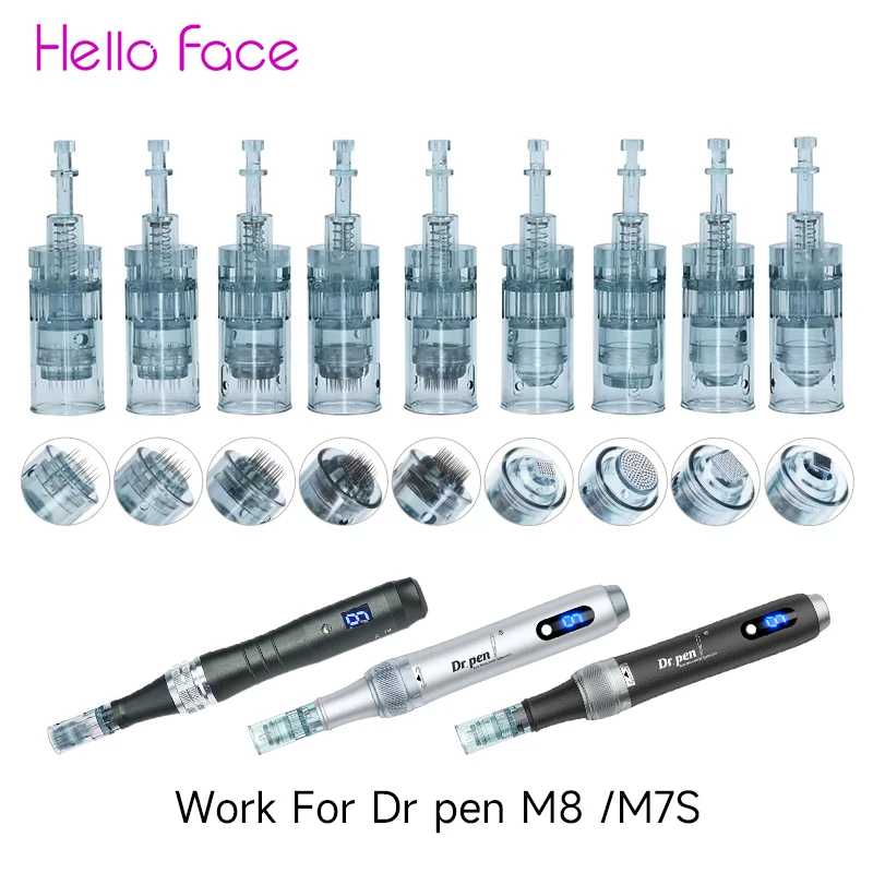 Картриджи с иглами для Dr. Pen M8 и M7S - 11, 16, 36, 42 Пин и Наноиглы - Соединение байонет для микронидлинга (MTS) Косметологическое оборудование