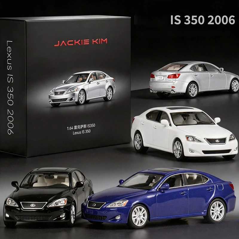 Модель автомобиля JKM 1:64 IS350 2006 года, литая под давлением, из сплава, миниатюрная масштабная модель для коллекции, подарок. Играйте в транспортные средства и модели