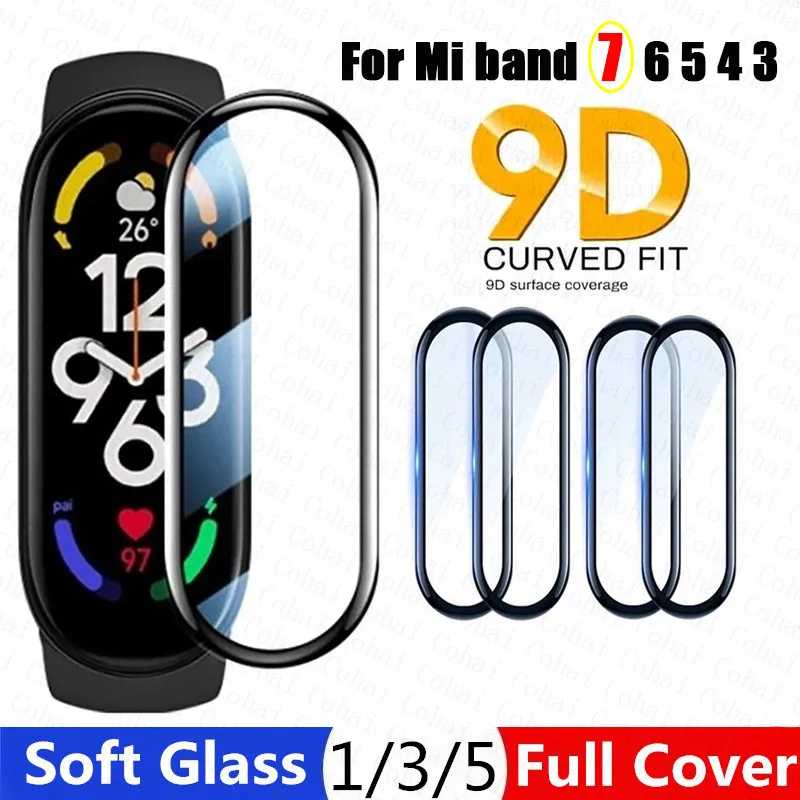 Защитная пленка для экрана Xiaomi Mi Band 8 7 6 5 4, чехол для умных часов, мягкий защитный чехол для MiBand 7Pro, стеклянный ремешок, браслет Умная электроника