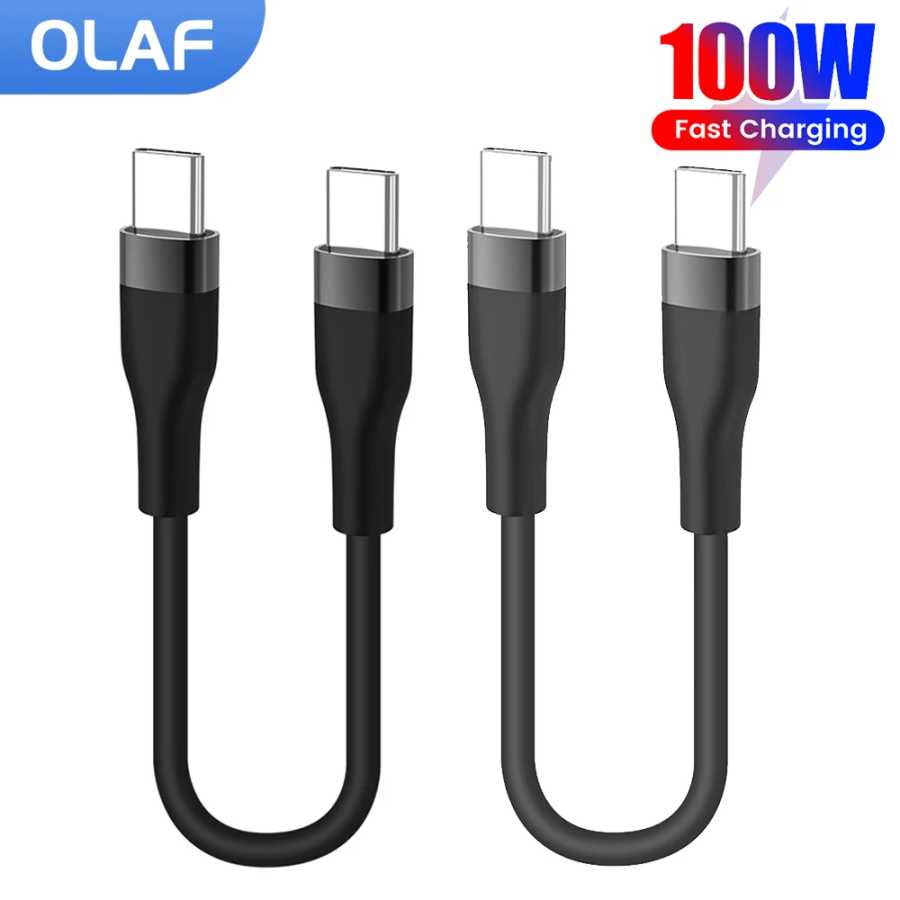 Короткий 25 см 50 см кабель типа C к USB C для быстрой зарядки для Iphone 15 16 Xiaomi Samsung Huawei Ноутбуки Power BanK USB C Кабель для передачи данных Аксессуары для мобильных телефонов