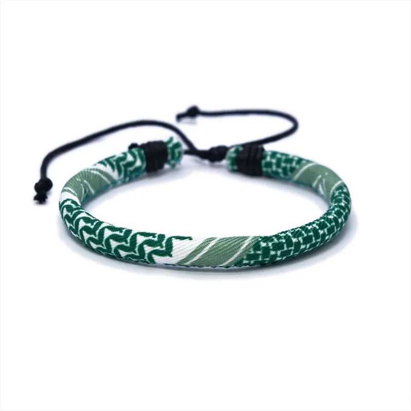 Фотография №1 товара Multicolor Weave Bracelets Women Men Handmade Wave Point Traditional Patterns