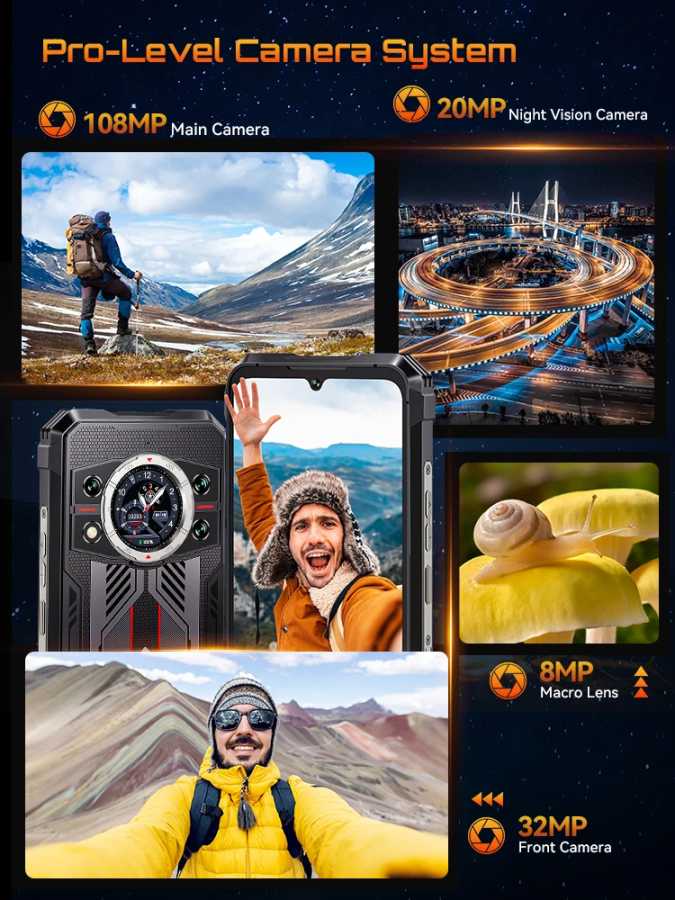 Фотография №4 товара Защищенный Смартфон 5G Cubot KingKong 11, 10200 мА&middot;ч, Dimensity 7025,