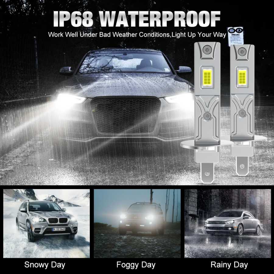 Фотография №5 товара XSTORM H1 Светодиодная лампа для фар 60000LM 150W Высокомощная автоматическая