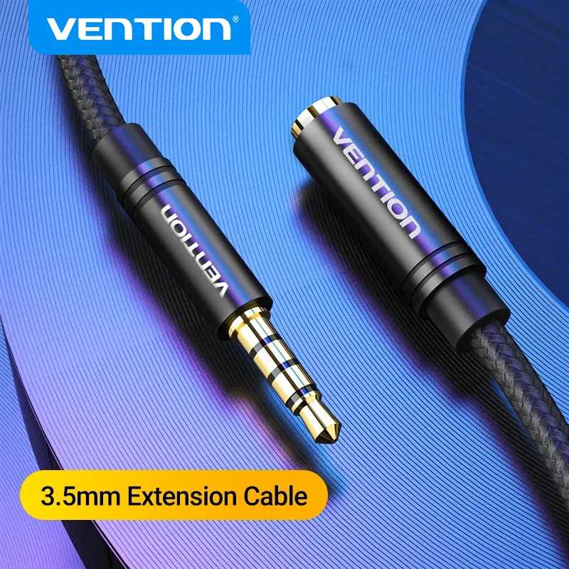 Удлинительный кабель Vention Jack 3,5 Aux для автомобиля, ноутбука, мини-ПК, телевизора, Xiaomi Huawei, стерео 3,5 мм, разъем для наушников, динамик, вспомогательный кабель Аксессуары и запчасти