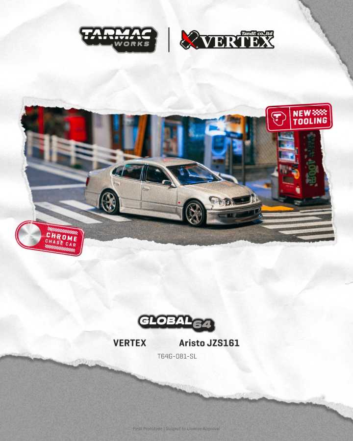Tarmac Works TW 1:64 Vertex Ridge TE3006 Soarer /JZS161 Модель автомобиля из литого металла Играйте в транспортные средства и модели