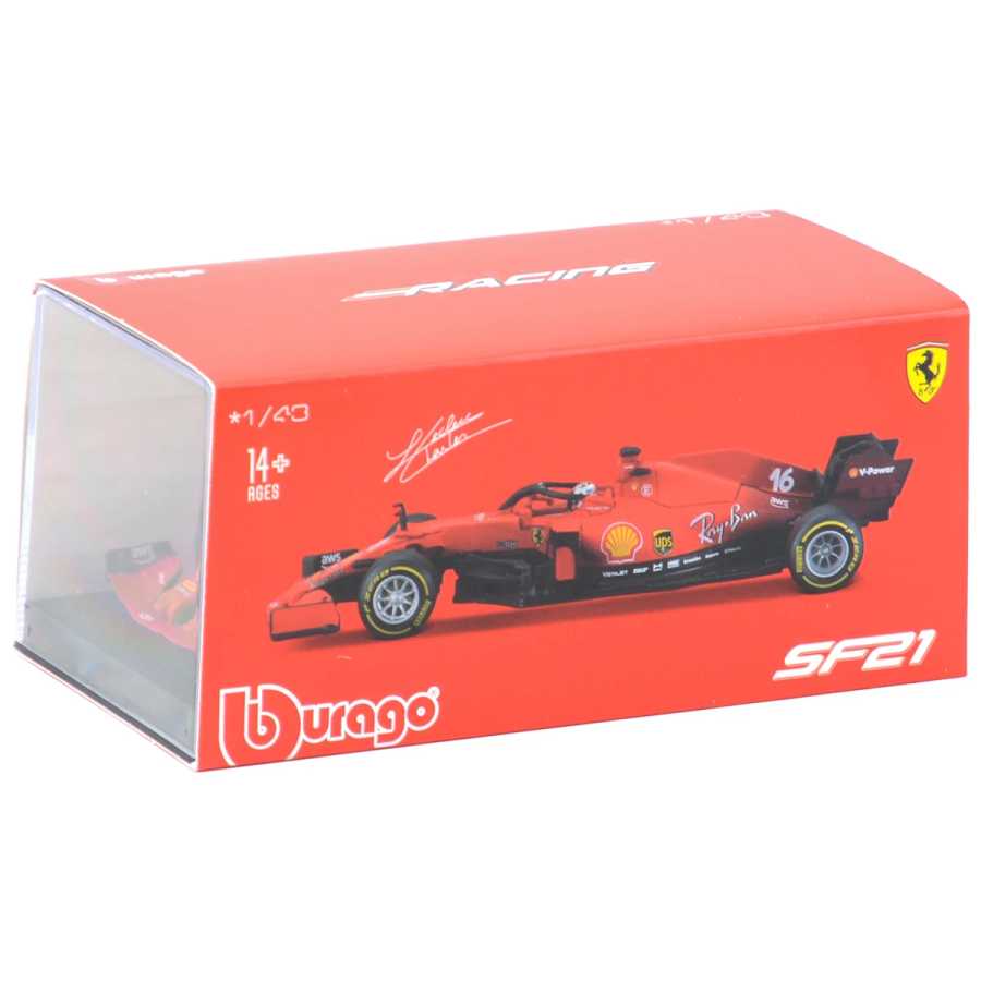 Фотография №5 товара Модель автомобиля Bburago Ferrari 2021 SF21 #16 #55 F1, масштаб