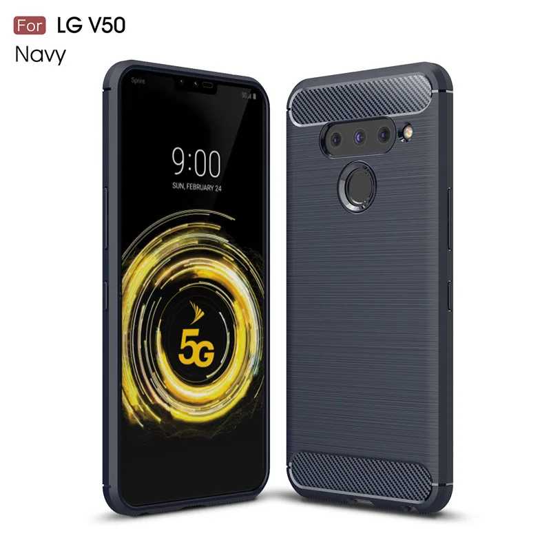 Фотография №4 товара Чехол для телефона LG V50 ThinQ 5G, противоударный мягкий ТПУ