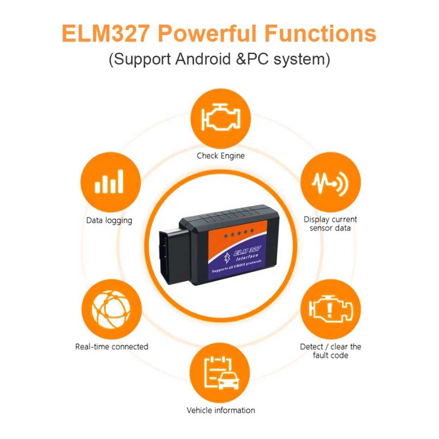 Диагностический прибор ELM327 OBD2 V2.1 Bluetooth для автомобилей, совместимый с Android и Windows, 1 шт. Украшения, очистка и защита