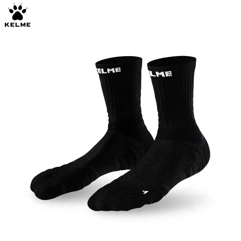 Баскетбольные носки KELME профессиональные, однотонные, износостойкие, мужские, средней длины, для занятий спортом на открытом воздухе и бега Спортивные аксессуары
