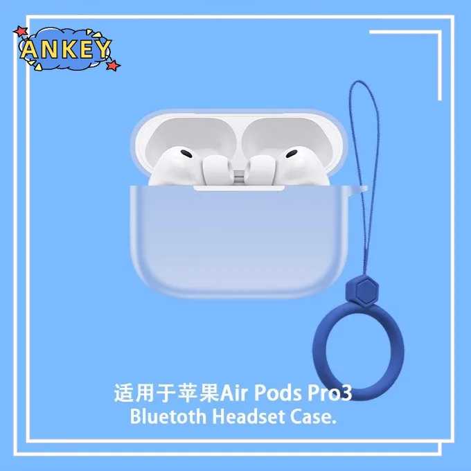 Чехол для наушников Apple AirPods Pro 3, защитный чехол, кольцо против падения, мягкий силиконовый беспроводной Bluetooth-наушник, чехол для переноски Портативное аудио и видео