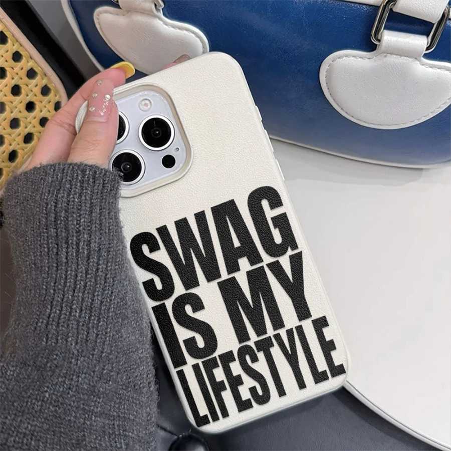 Чехол Swag Lifestyle для iPhone 17 16 15 14 13 12 11 Pro Max, силиконовый кожаный чехол для iPhone 13 15 16 17 Air Pro Max, чехол из ТПУ Чехлы и чехлы для мобильных телефонов