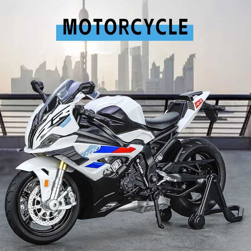 1:12 S1000RR M версия гоночного мотоцикла, литая под давлением сплав металла, модель кроссового мотоцикла, звуковой свет, детская игрушка в подарок Играйте в транспортные средства и модели