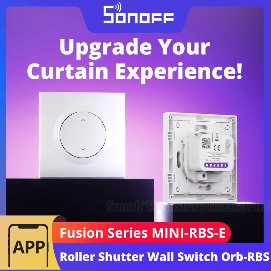 SONOFF Orb-RBS Fusion Series Matter через Wi-Fi, умный настенный переключатель с рольставнями MINI-RBS-E, работает с Google Home Alexa AppleHome 