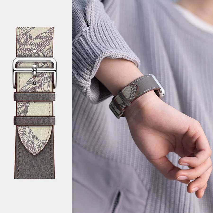Фотография №3 товара Кожаные ремешки для часов Apple Watch, ремешок 46 мм, 44