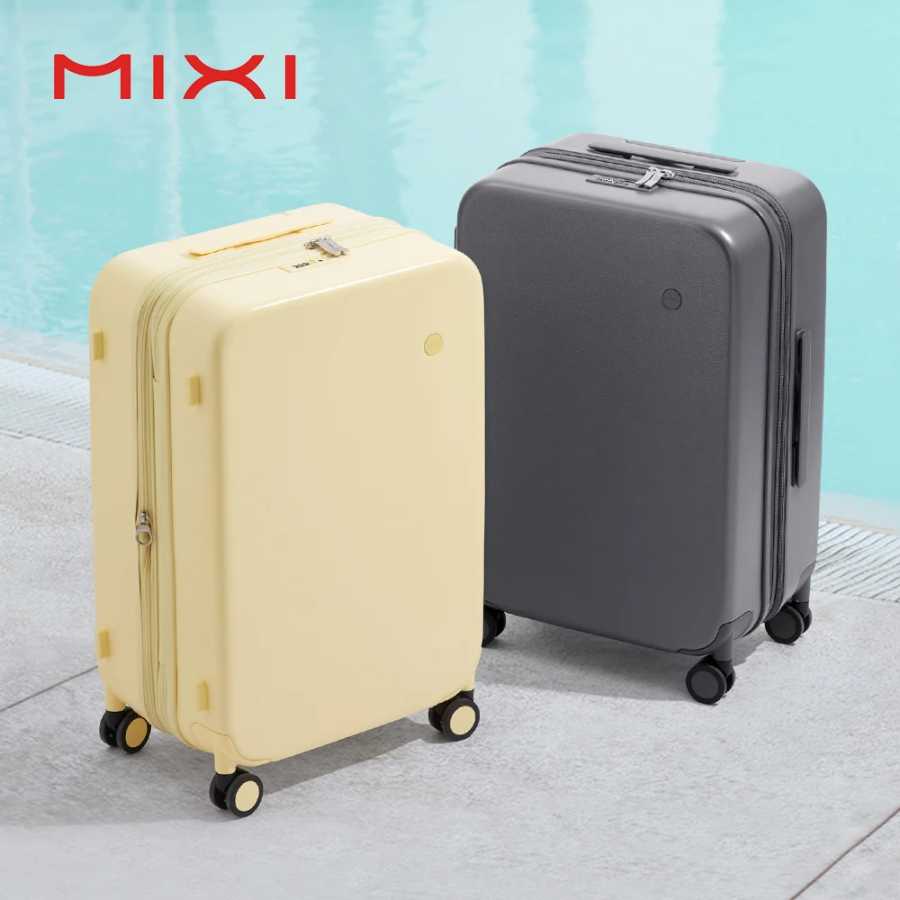 Mixi новый дизайн, очистичный расширяемый дорожный чемодан с замком TSA, легкие большие вместительные чемоданы для ПК, вращающиеся колеса 20, 24, 26 дюймов Багажные сумки