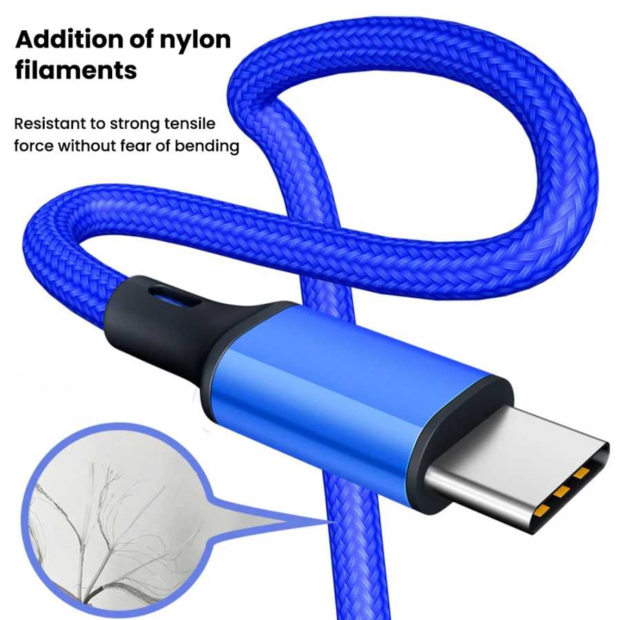 Фотография №2 товара Короткий кабель 25 см USB Micro Type C Кабель для