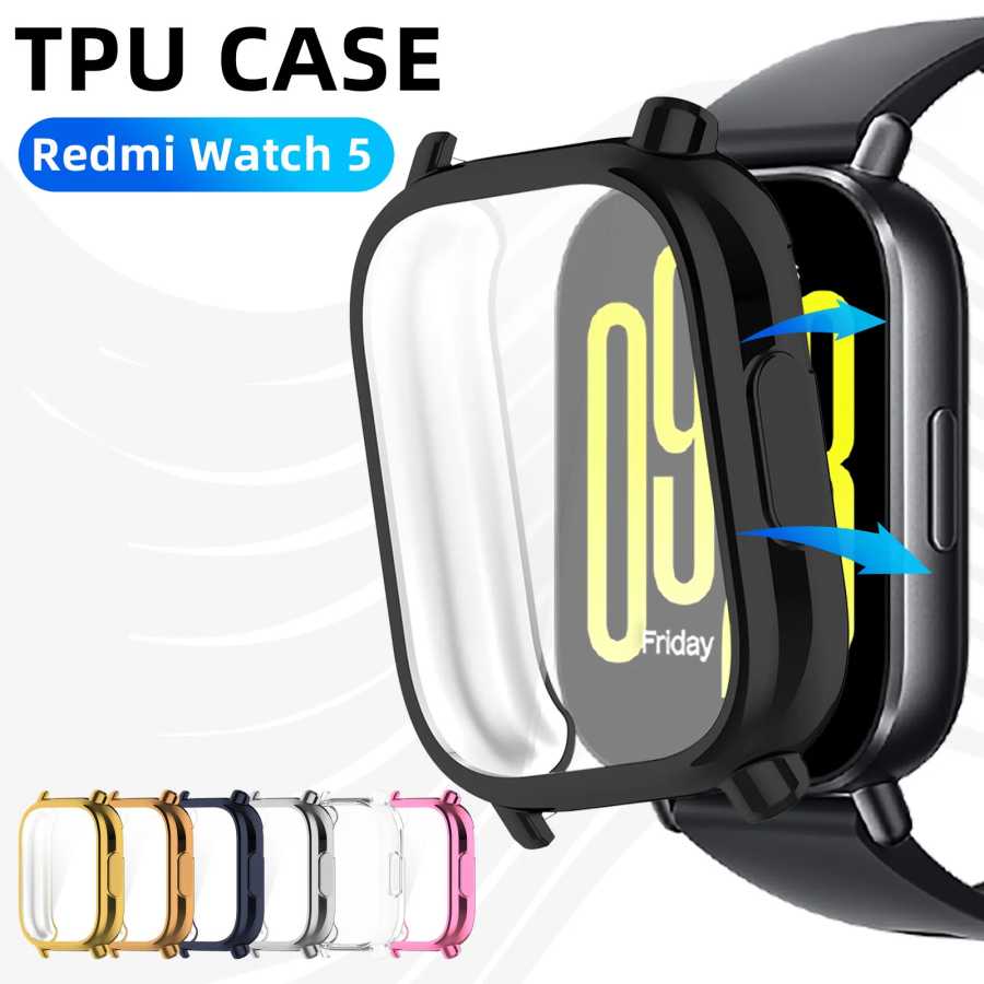Чехол для Xiaomi Redmi Watch 5, защитный чехол для экрана Active/Lite, мягкий универсальный защитный бампер из ТПУ, аксессуары Умная электроника