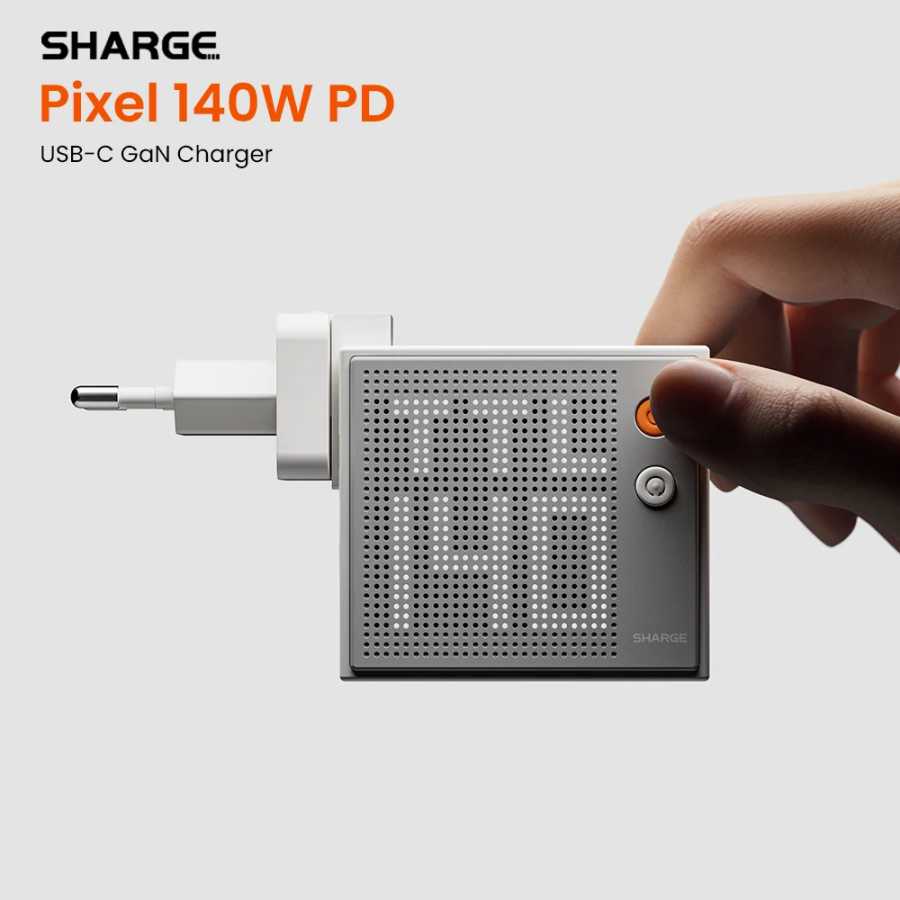 Зарядное устройство SHARGE 140W GaN с USB-C, QC4.0, PD3.1, быстрая зарядка, 3 порта для MacBook, ноутбуков, планшетов, быстрое зарядное устройство PD для iPhone 16, 15 Pro Аксессуары и запчасти