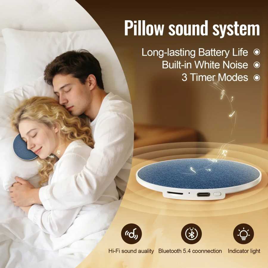 Фотография №1 товара Ультратонкая Hi-Fi колонка для сна под подушку с шумоподавлением и