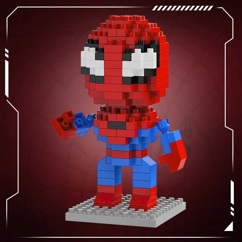 Фотография №1 товара Строительные блоки Marvel Legends, lega Дэдпул, Человек-паук, строительные блоки, Железный
