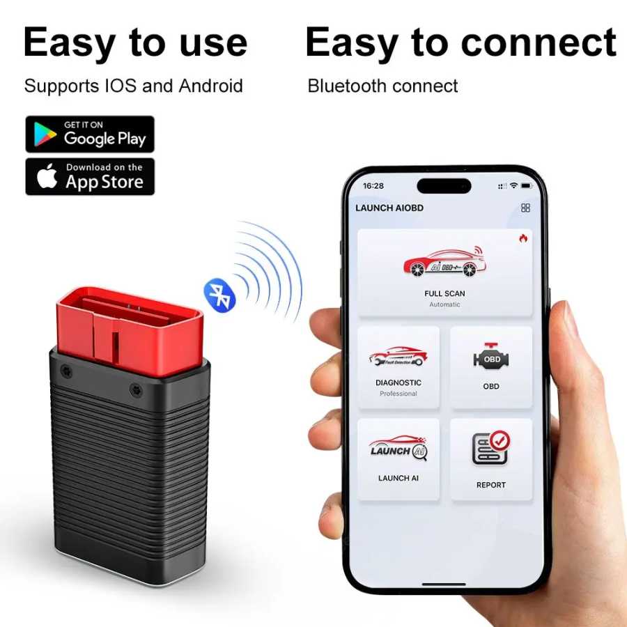 Фотография №1 товара Диагностический сканер AIOBD Bluetooth 2026 года с полным набором функций