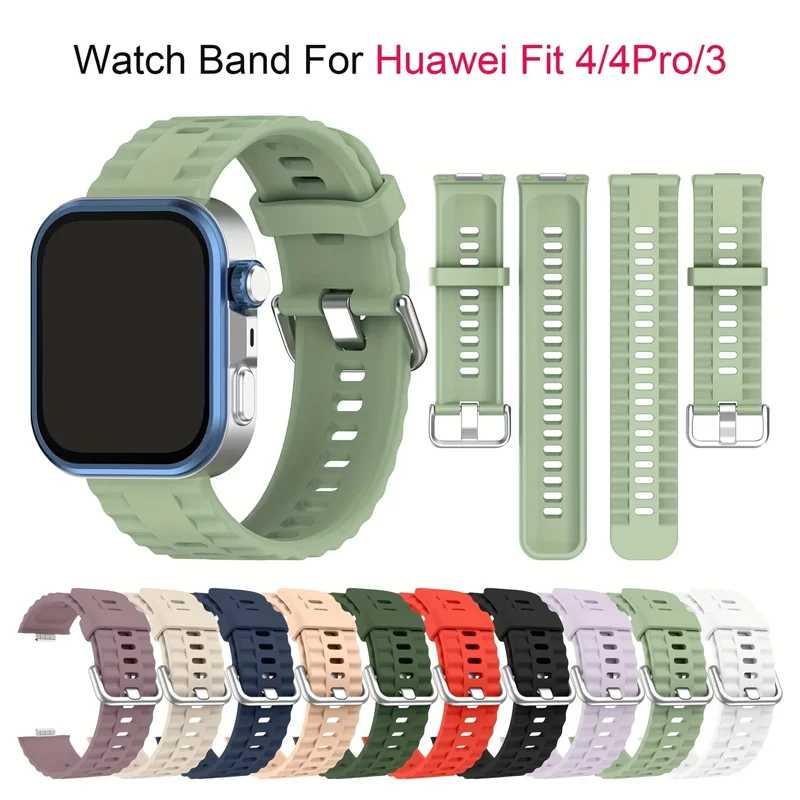 Оригинальный силиконовый ремешок для Huawei Watch Fit 4, аксессуары для ремешков, сменный спортивный браслет Correa для Huawei Watch fit 4 3 Аксессуары для часов