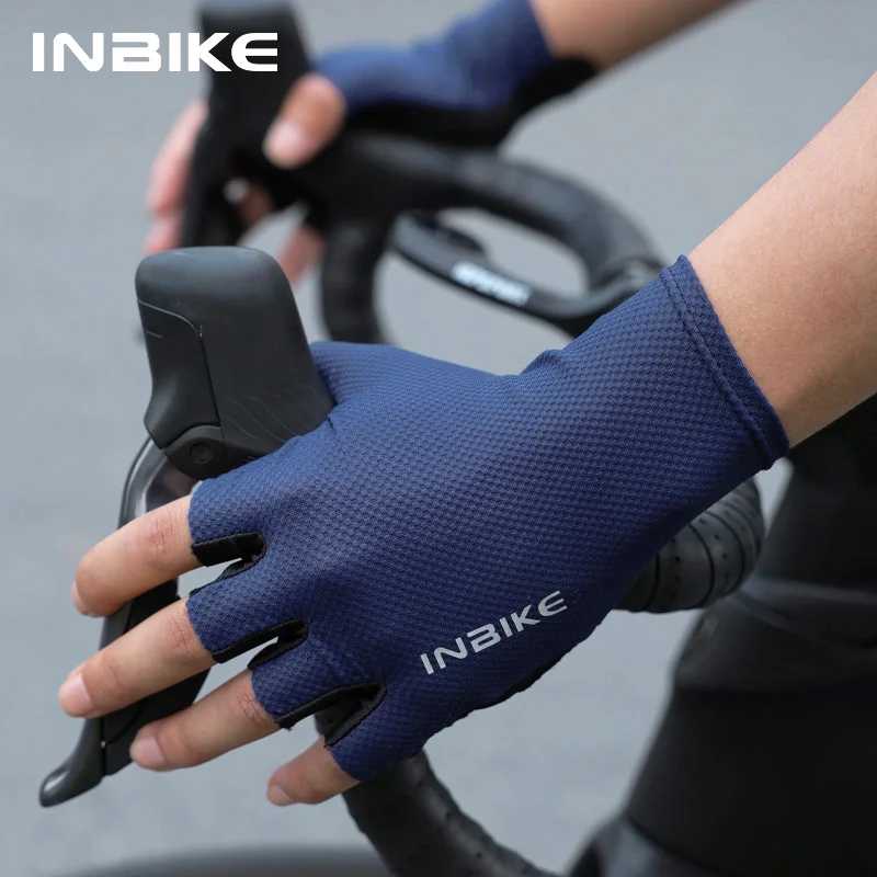 INBIKE велосипедные перчатки с половиной пальца, летние мужские и женские перчатки MTB, амортизирующие спортивные перчатки для горного велосипеда, аксессуары для велоспорта Велоспорт