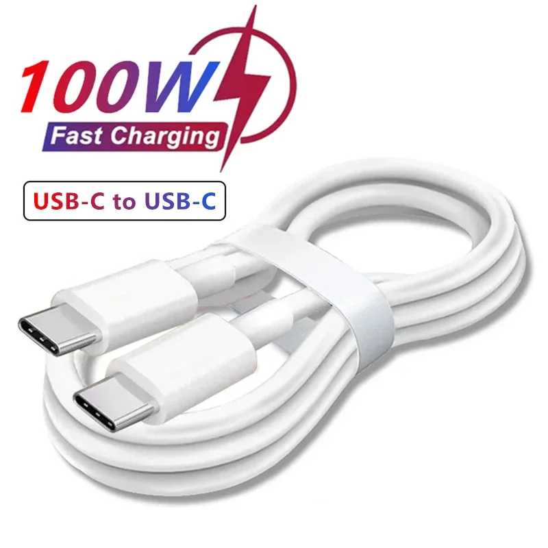 Кабель для быстрой зарядки PD100W USB C &mdash; USB C для iPhone 15, Samsung Huawei Xiaomi Redmi OPPO POCO Type-C &mdash; Type-C, зарядный кабель для передачи данных Аксессуары для мобильных телефонов